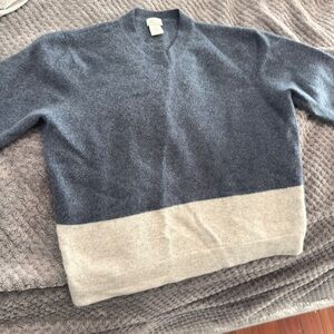 Womans  Blue and Gray Sweater 100% cashmere